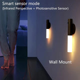 Motion Sensor Night Light, Magnetic Wall Lamp, USB Rechargeable LED Stick Light, Wireless Staircase Indoor Wooden Wall Closet Light for Hallway