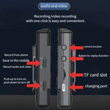 1080P Full HD Wearable Action Camera - Portable Video Recorder with 1200mAh Lithium Polymer Battery, USB Dual Charging, Clip Design, One-Click Audio & Video Recording, Night Vision, No SD Card Included